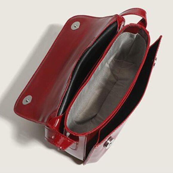 Patent Leather Handbag Women Small Clutch Shoulder Purse Evening Bag - Picture 6 of 7